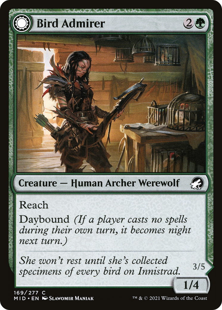 Bird Admirer (MID-169) - Innistrad: Midnight Hunt: (Double Faced Transform)
