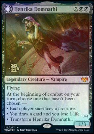 Henrika Domnathi (PRE-119) - Innistrad: Crimson Vow Promos: (Double Faced Transform) Foil