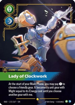 Orianna, Lady of Clockwork (Overnumbered) (171/167) - Radiance Foil