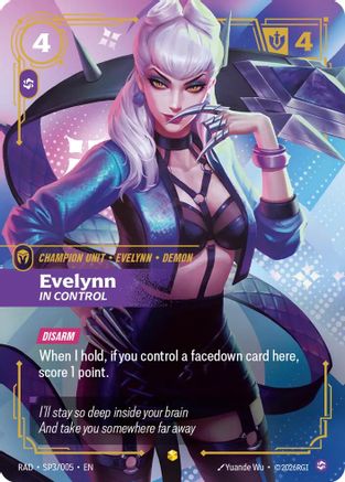 Evelynn, In Control (K/DA Special Art Card) (SP3/005) - Radiance Foil