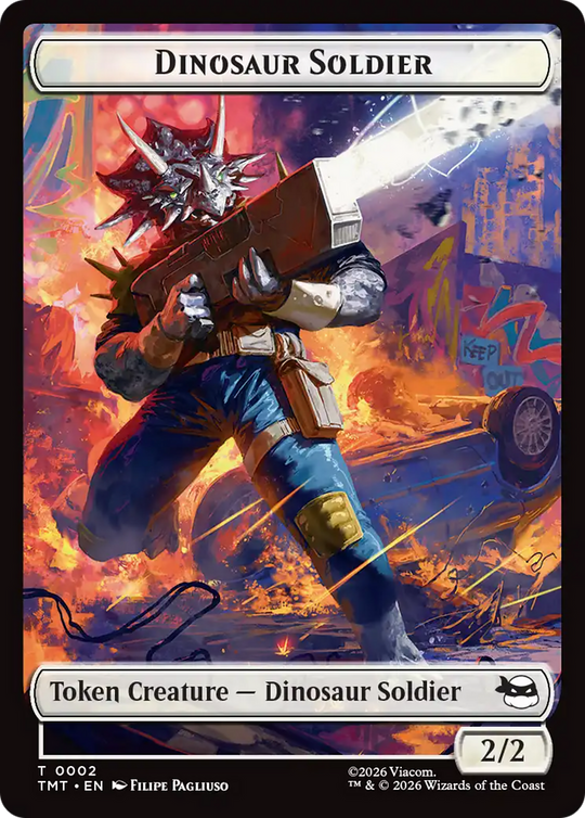 Dinosaur Soldier // Copy Double-Sided Token (TMT-2 // 1) - Teenage Mutant Ninja Turtles
