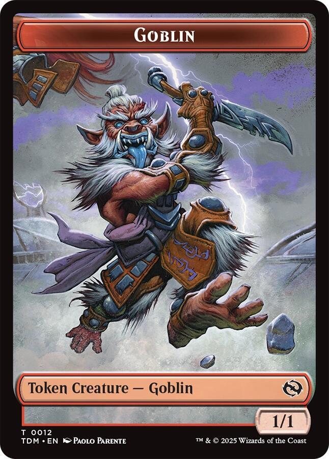 Dog // Goblin Double-Sided Token [Tarkir: Dragonstorm Commander Tokens] | The CG Realm