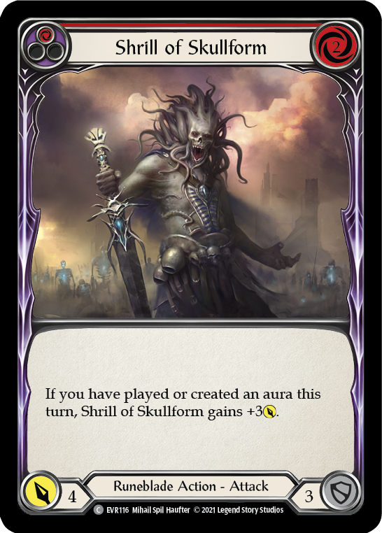 Shrill of Skullform (Red) [EVR116] (Everfest)  1st Edition Normal | The CG Realm