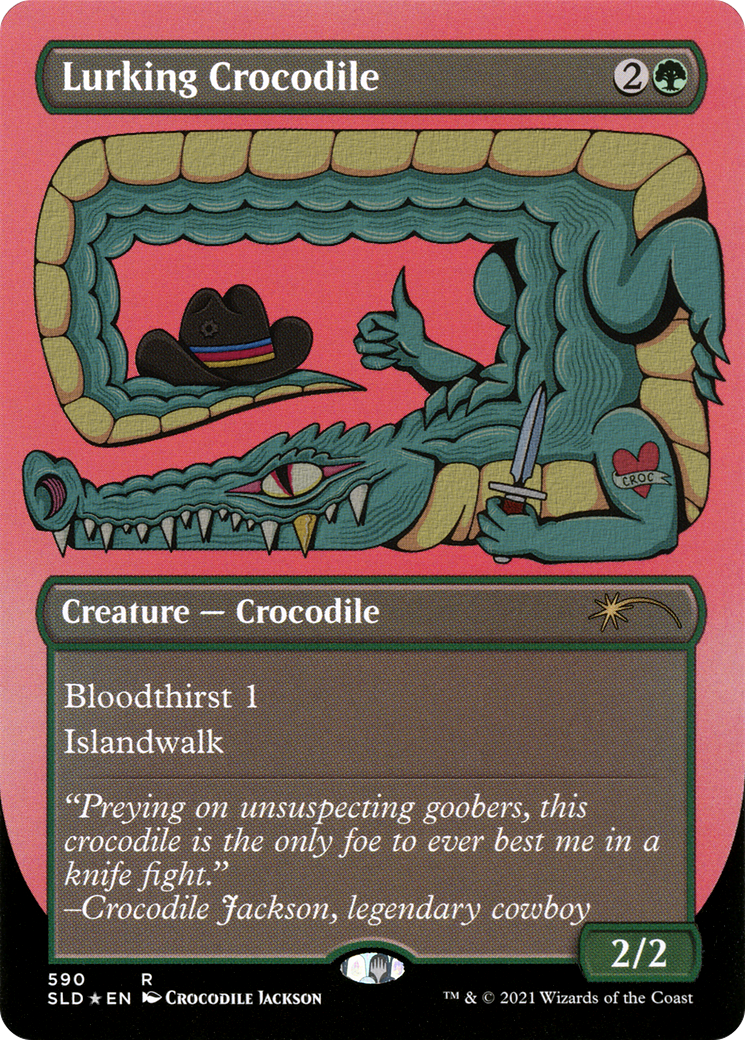 Lurking Crocodile (Foil Etched) [Secret Lair Drop Promos] | The CG Realm