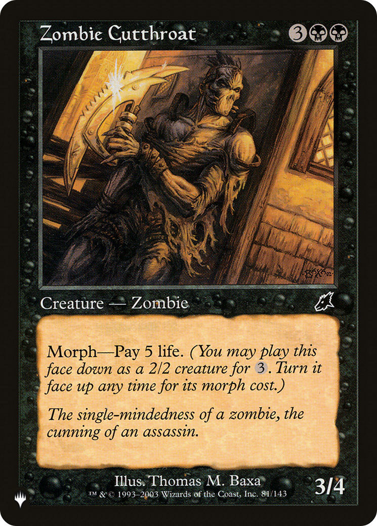 Zombie Cutthroat [The List] | The CG Realm