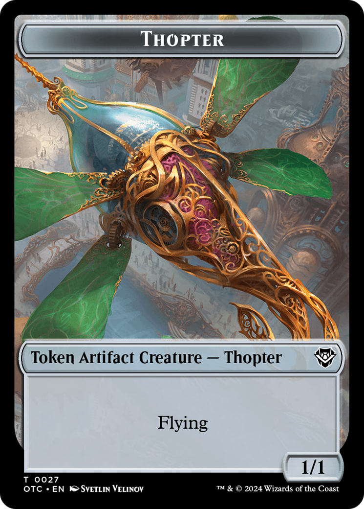 Thopter // Treasure Double-Sided Token [Outlaws of Thunder Junction Commander Tokens] | The CG Realm