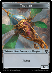 Thopter // Treasure Double-Sided Token [Outlaws of Thunder Junction Commander Tokens] | The CG Realm