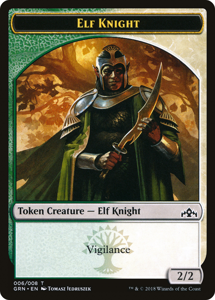 Elf Knight Token (GRN-006) - Guilds of Ravnica Tokens