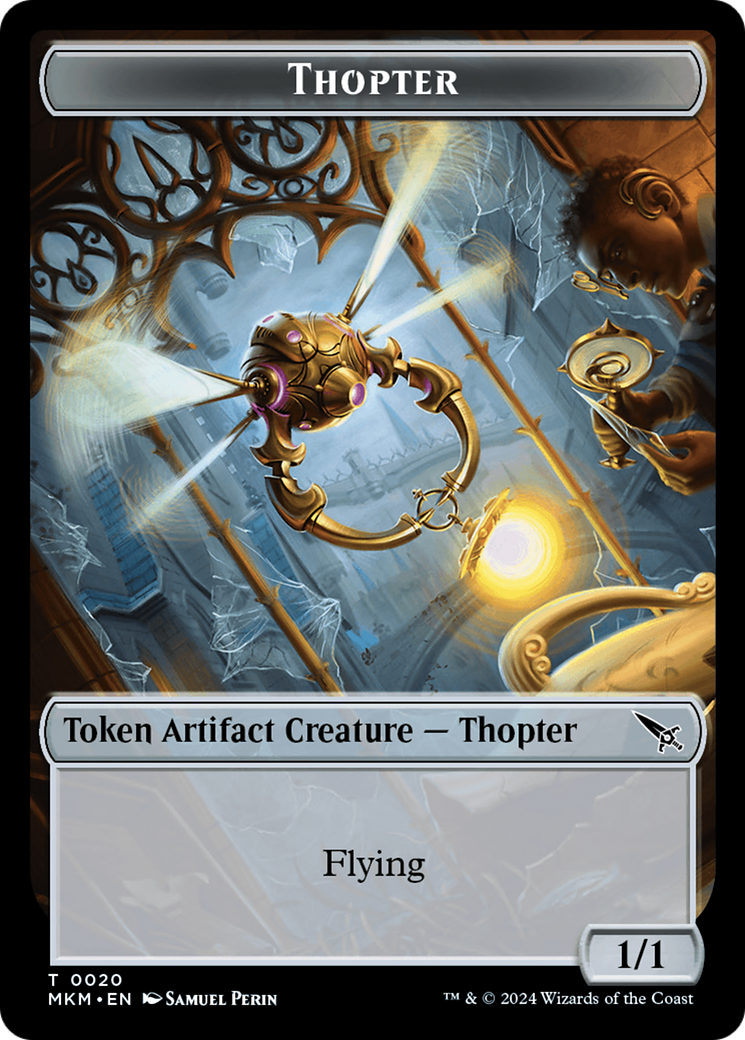 Thopter (0020) // Merfolk Double-Sided Token [Murders at Karlov Manor Tokens] | The CG Realm