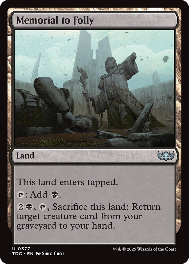 Memorial to Folly [Tarkir: Dragonstorm Commander] | The CG Realm