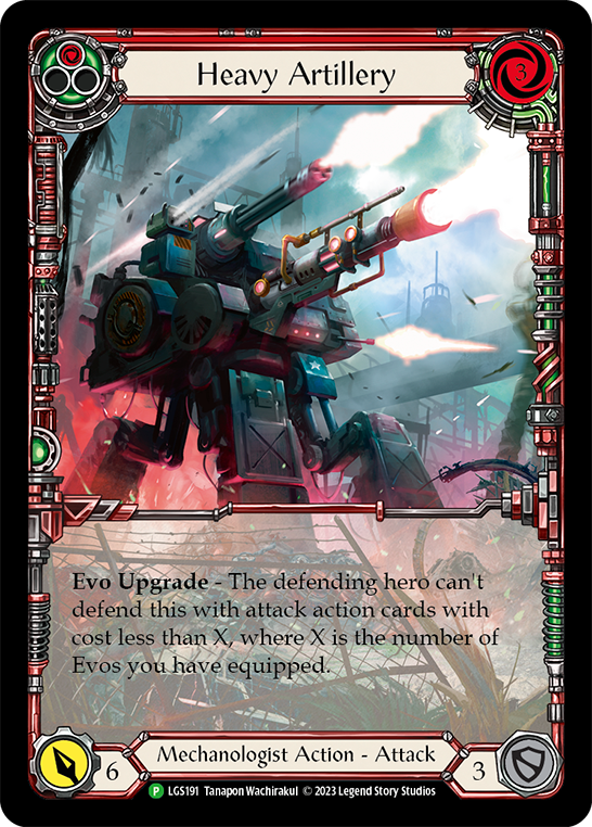 Heavy Artillery (Red) [LGS191] (Promo)  Rainbow Foil | The CG Realm