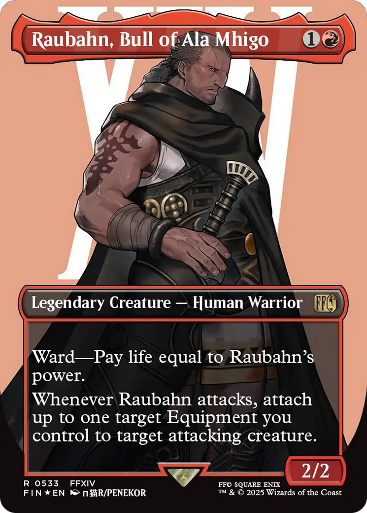 Raubahn, Bull of Ala Mhigo (Borderless) (Surge Foil) [FINAL FANTASY] | The CG Realm