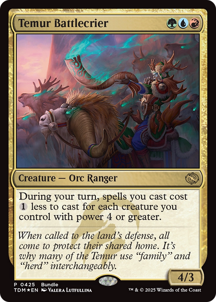 Temur Battlecrier (Bundle) [Tarkir: Dragonstorm Promos] | The CG Realm