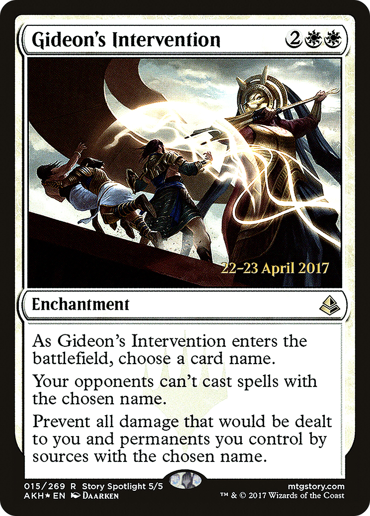 Gideon's Intervention (PRE-15S) - Amonkhet Promos Foil