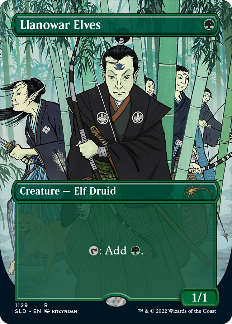 Llanowar Elves (Borderless) [Secret Lair Drop Series] | The CG Realm