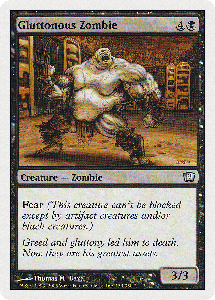 Gluttonous Zombie (9ED-134) - 9th Edition