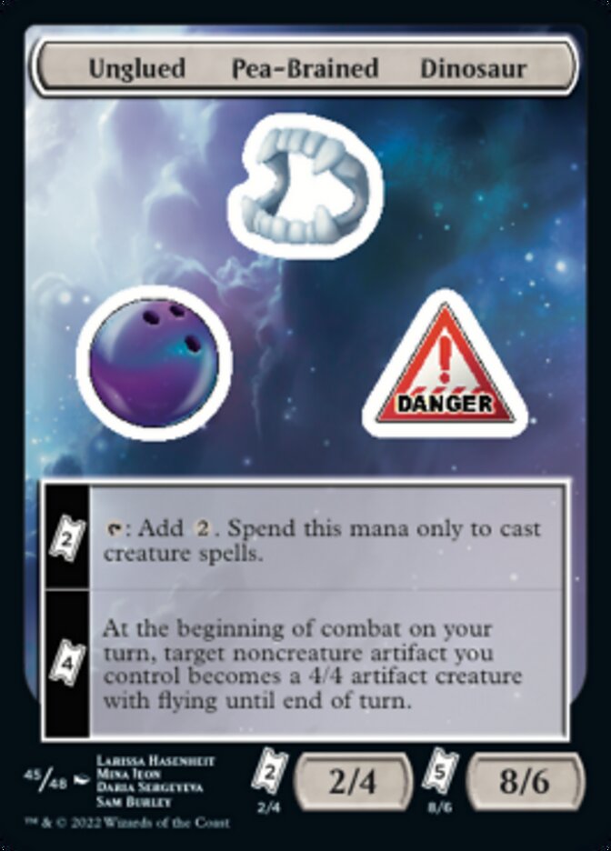 Unglued Pea-Brained Dinosaur [Unfinity Stickers] | The CG Realm