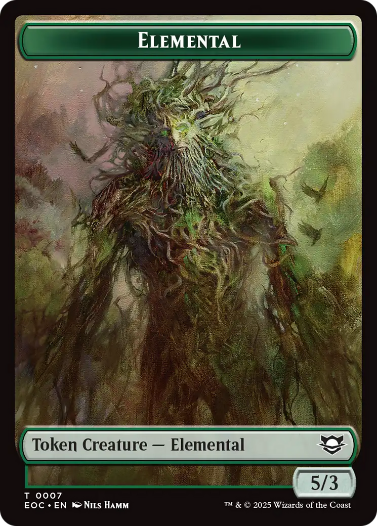 Beast (0006) // Elemental (0007) Double-Sided Token [Edge of Eternities Commander Tokens] | The CG Realm