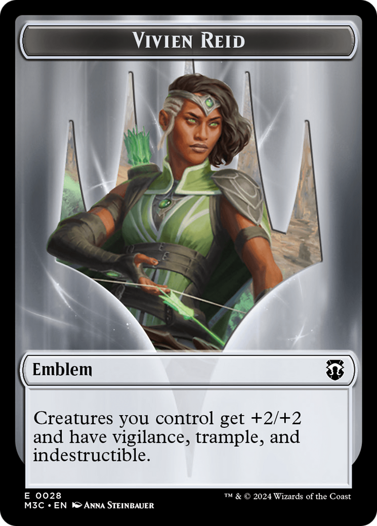 Forest Dryad // Emblem - Vivien Reid Double-Sided Token (M3C-19 // 28) - Modern Horizons 3 Commander