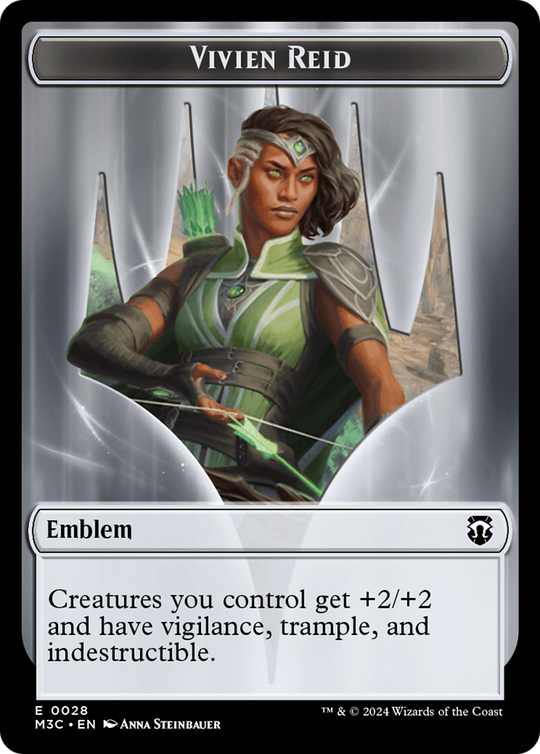 Forest Dryad // Emblem - Vivien Reid Double-Sided Token (M3C-19 // 28) - Modern Horizons 3 Commander
