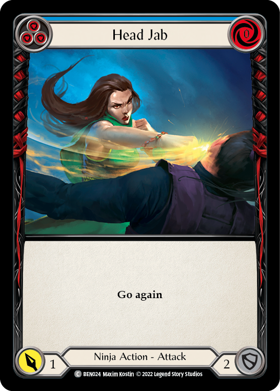 Head Jab (Blue) [BEN024] (Outsiders Benji Blitz Deck) | The CG Realm
