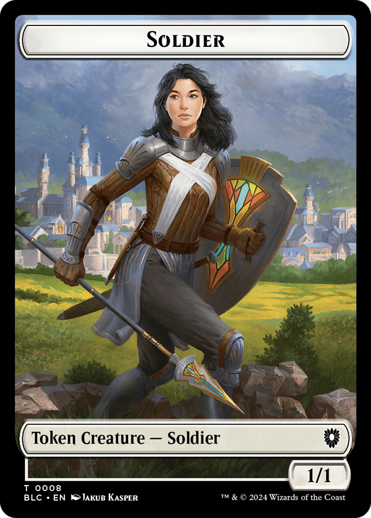 Human // Soldier Double-Sided Token [Bloomburrow Commander Tokens] | The CG Realm