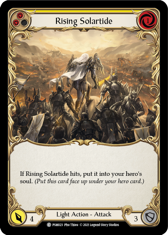 Rising Solartide (Yellow) [PSM023] (Monarch Prism Blitz Deck) | The CG Realm