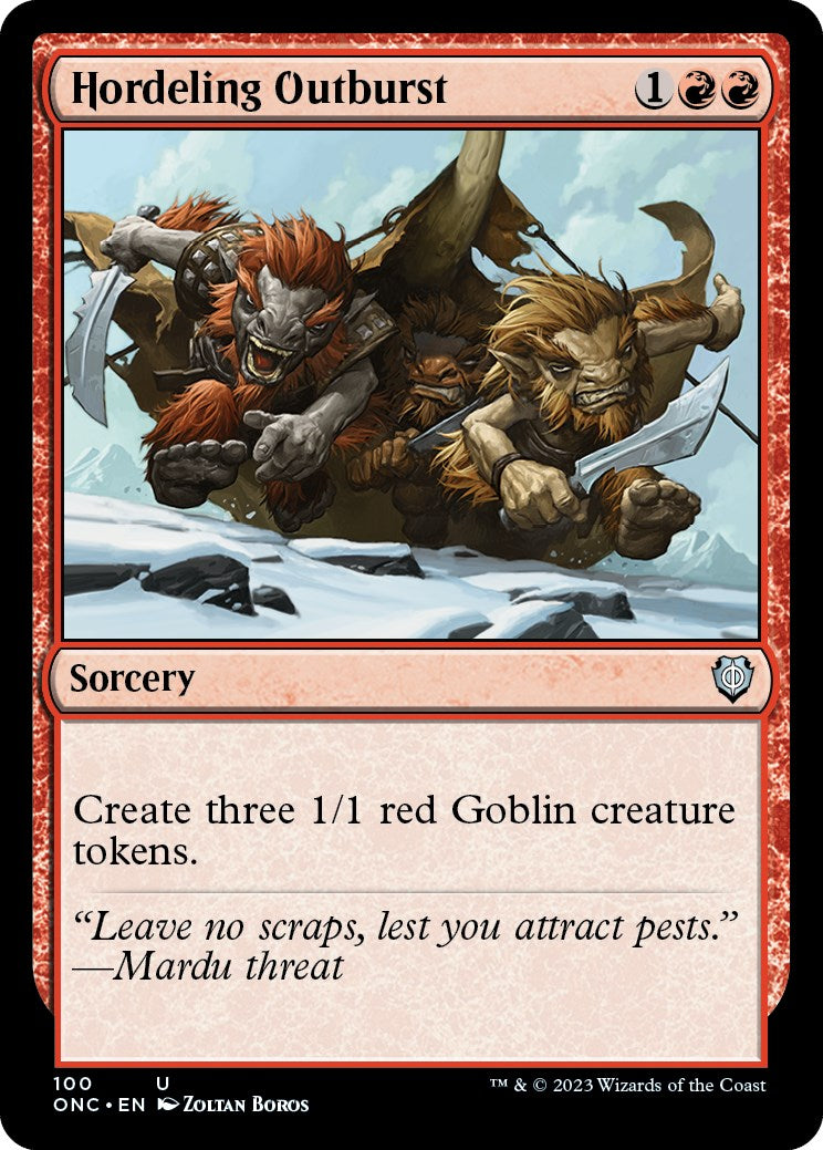Hordeling Outburst [Phyrexia: All Will Be One Commander] | The CG Realm