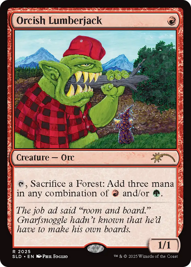 Orcish Lumberjack (2025) (Rainbow Foil) [Secret Lair Drop Series] | The CG Realm