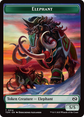 Elephant // Treasure Double-Sided Token [Tarkir: Dragonstorm Tokens] | The CG Realm