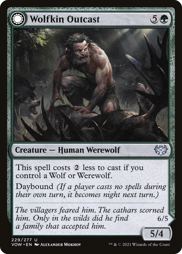 Wolfkin Outcast (VOW-229) - Innistrad: Crimson Vow: (Double Faced Transform)