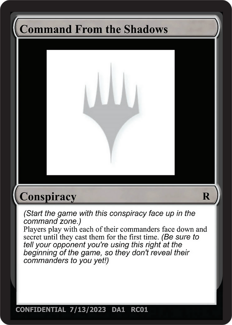 Command From the Shadows [Unknown Event] | The CG Realm