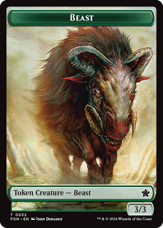 Dog // Beast (0032) Double-Sided Token (FDN-29 // 32) - Foundations