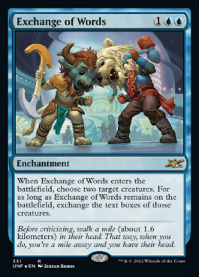 Exchange of Words (Galaxy Foil) [Unfinity] | The CG Realm