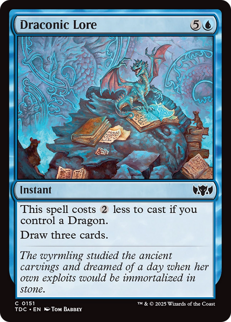 Draconic Lore [Tarkir: Dragonstorm Commander] | The CG Realm