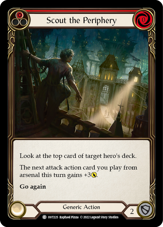 Scout the Periphery (Red) [OUT225] (Outsiders)  Rainbow Foil | The CG Realm