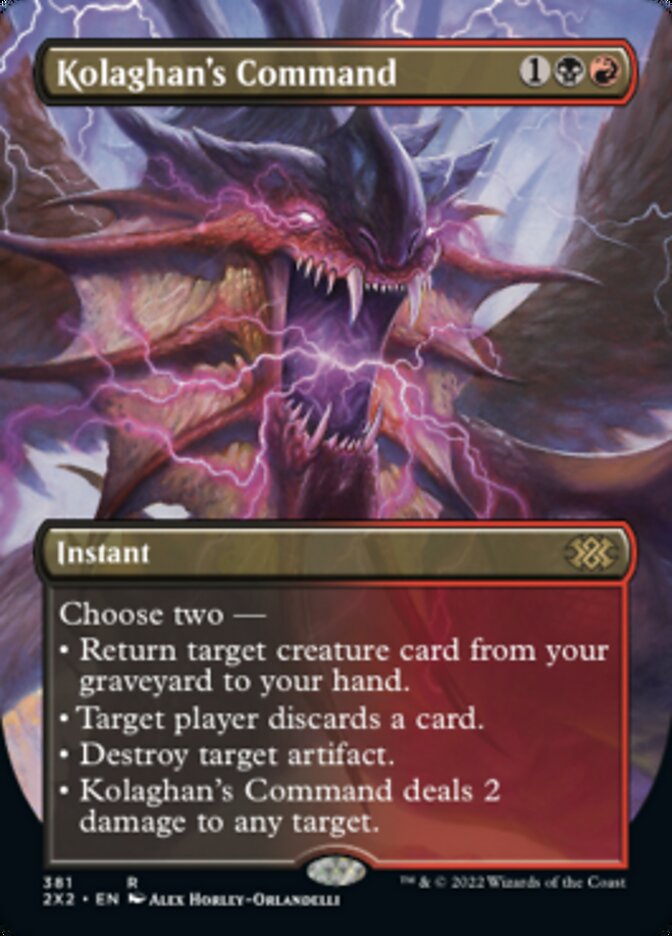 Kolaghan's Command (Borderless Alternate Art) [Double Masters 2022] | The CG Realm