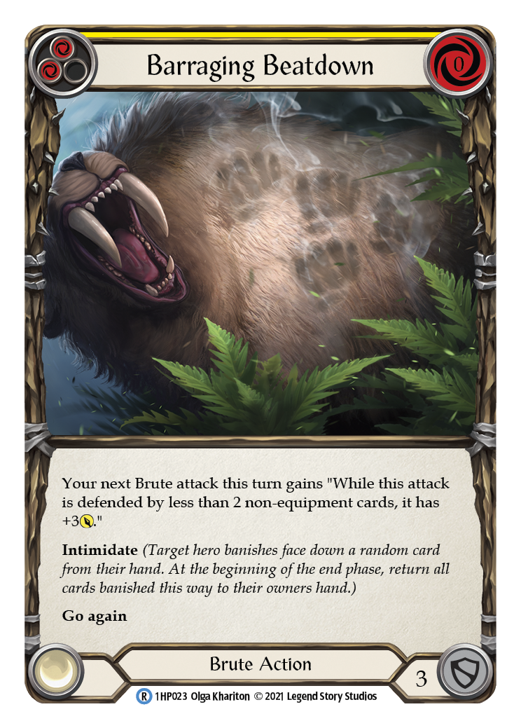 Barraging Beatdown (Yellow) [1HP023] (History Pack 1) | The CG Realm