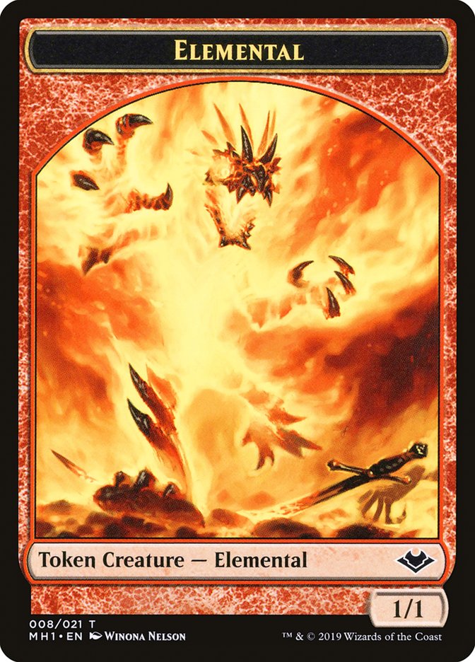 Marit Lage // Elemental (008) Double-Sided Token (MH1-6 // 8) - Modern Horizons