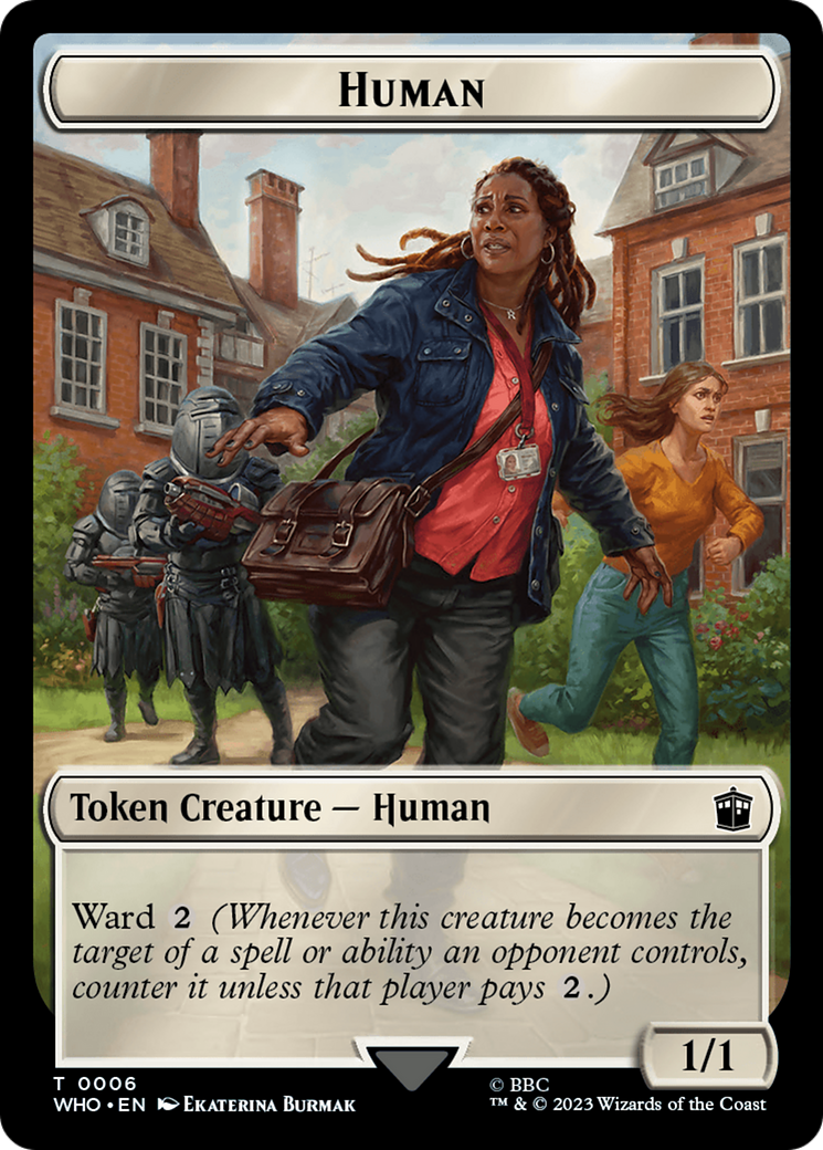 Human (0006) // Alien Salamander Double-Sided Token [Doctor Who Tokens] | The CG Realm