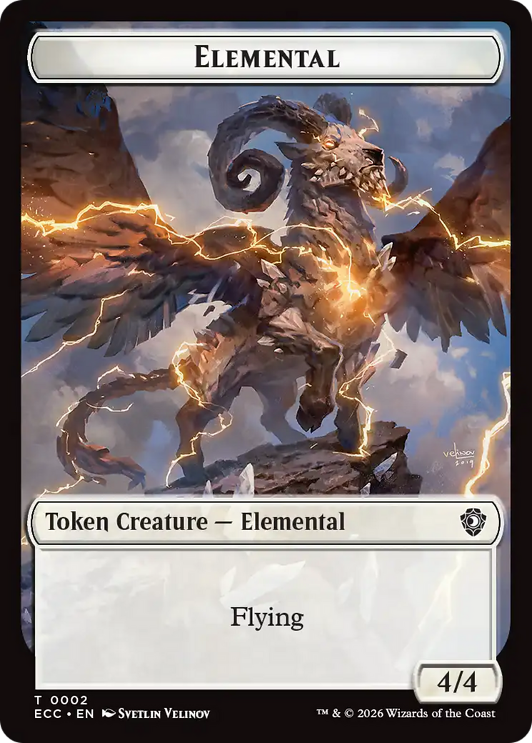 Copy // Elemental (0002) Double-Sided Token (ECC-1 // 2) - Commander: Lorwyn Eclipsed