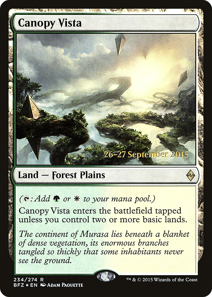 Canopy Vista (PRE-234) - Battle for Zendikar Promos Foil