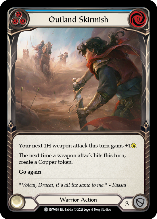 Outland Skirmish (Blue) [EVR068] (Everfest)  1st Edition Normal | The CG Realm