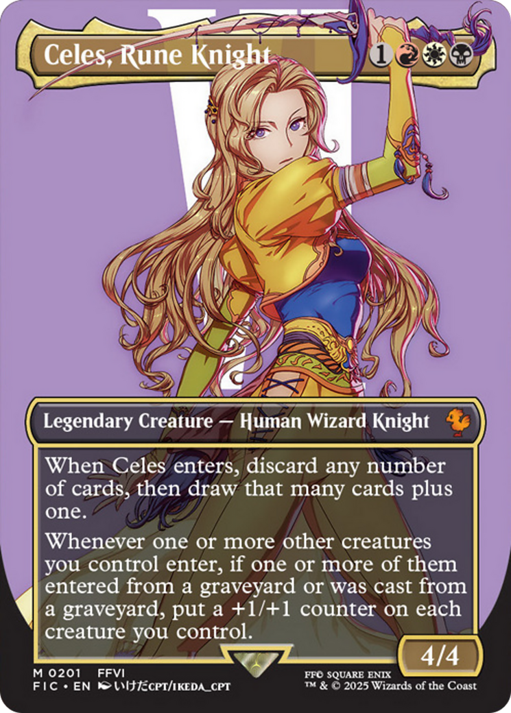 Celes, Rune Knight (Borderless) [FINAL FANTASY Commander] | The CG Realm