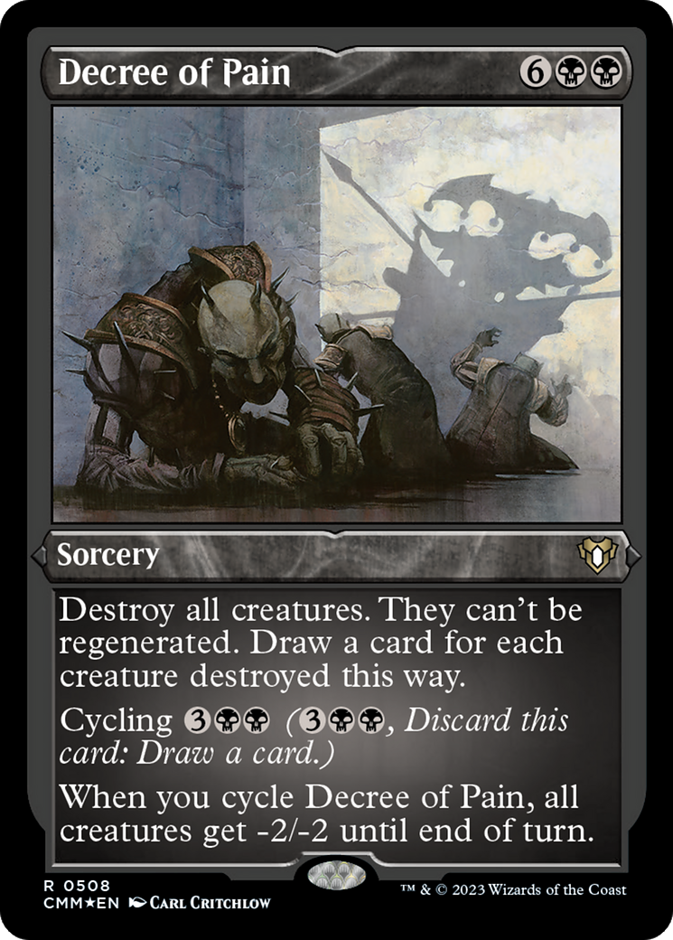 Decree of Pain (Foil Etched) [Commander Masters] | The CG Realm