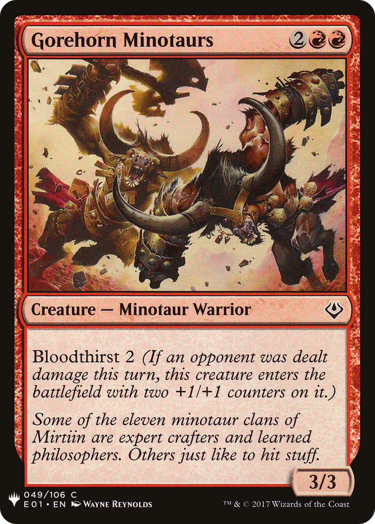 Gorehorn Minotaurs (LIST-E01-49) - The List