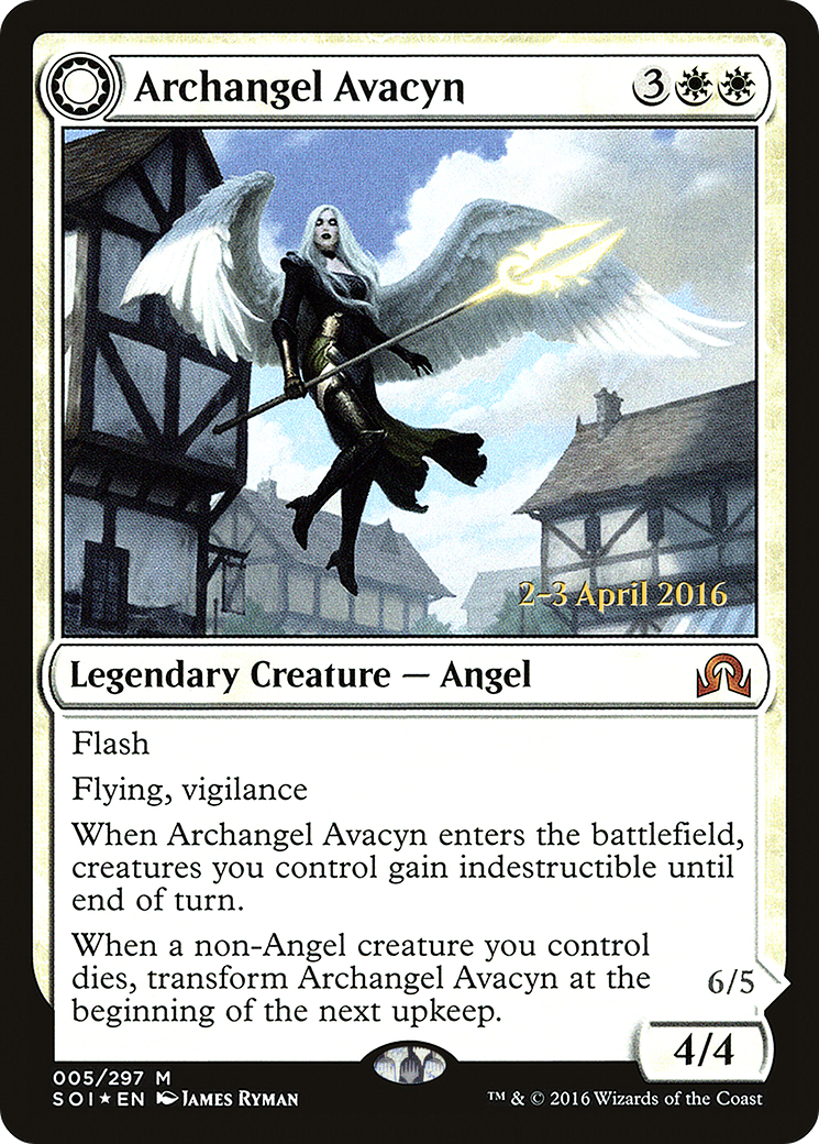 Archangel Avacyn (PRE-005) - Shadows over Innistrad Promos: (Double Faced Transform) Foil