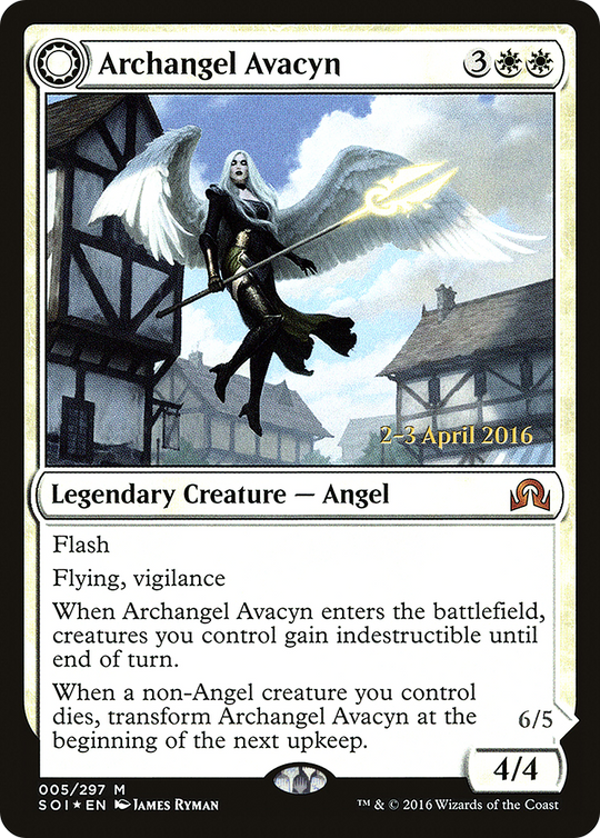 Archangel Avacyn (PRE-005) - Shadows over Innistrad Promos: (Double Faced Transform) Foil