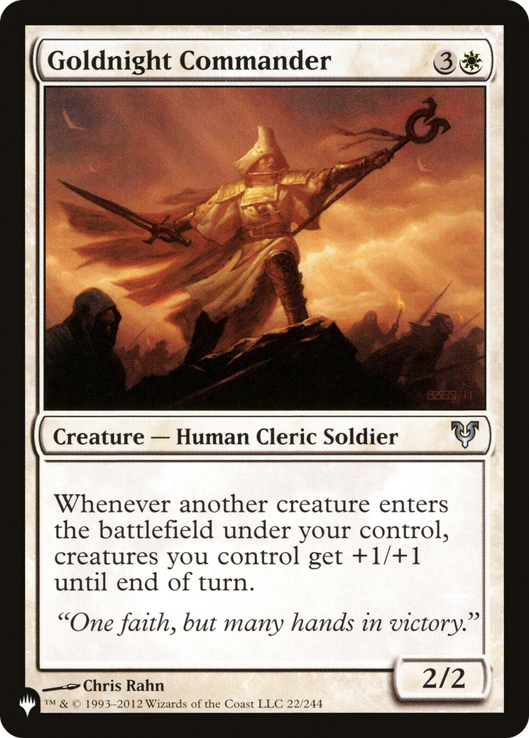 Goldnight Commander [The List] | The CG Realm