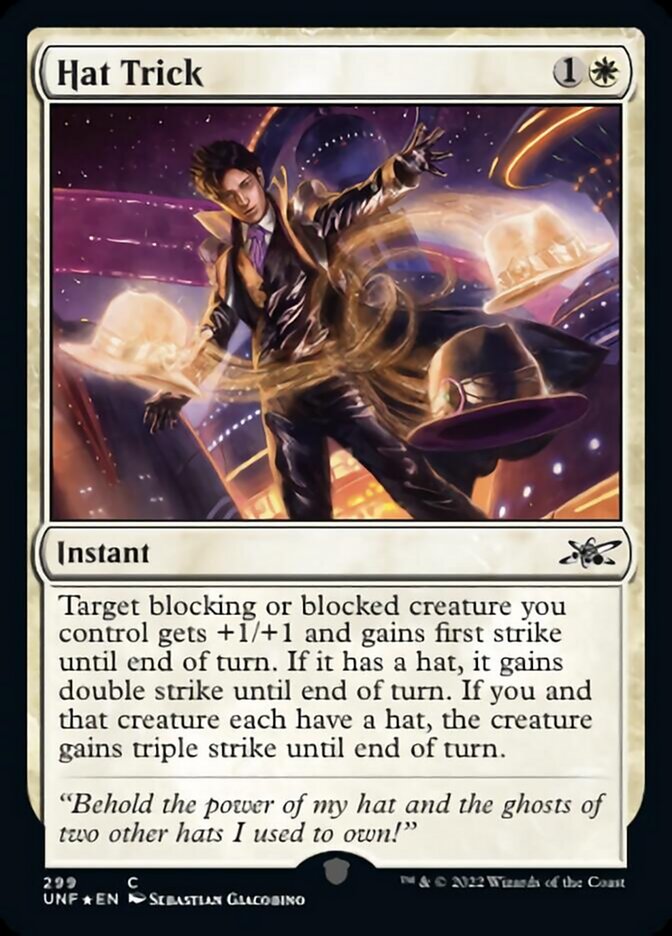 Hat Trick (Galaxy Foil) [Unfinity] | The CG Realm
